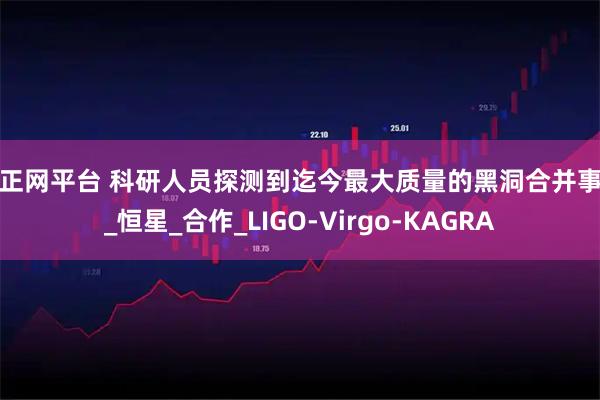 道正网平台 科研人员探测到迄今最大质量的黑洞合并事件_恒星_合作_LIGO-Virgo-KAGRA