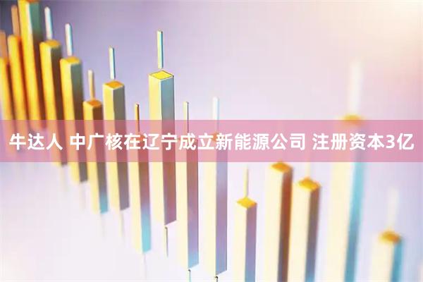 牛达人 中广核在辽宁成立新能源公司 注册资本3亿