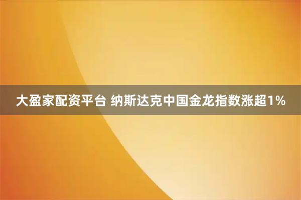 大盈家配资平台 纳斯达克中国金龙指数涨超1%