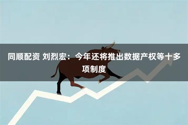 同顺配资 刘烈宏：今年还将推出数据产权等十多项制度